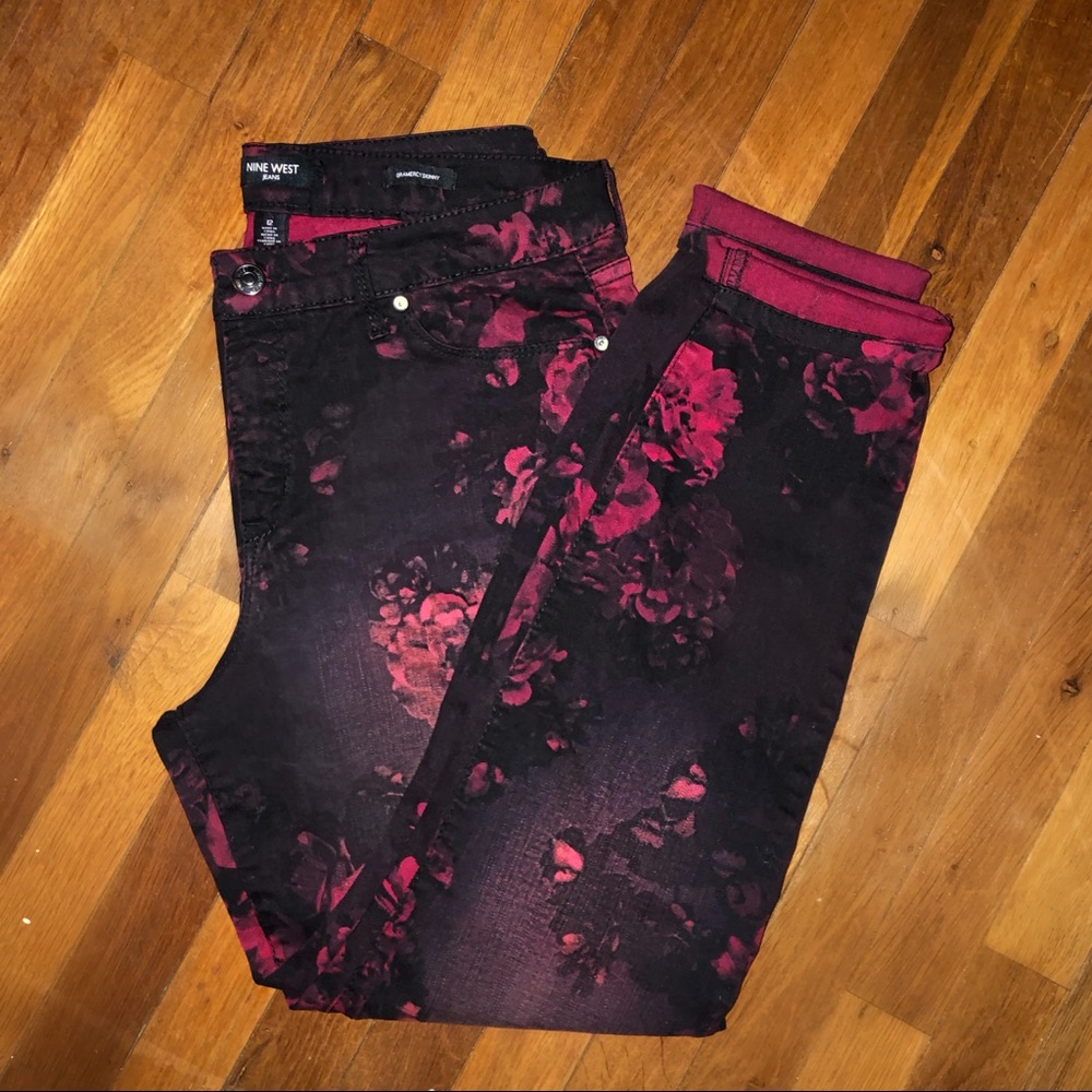 Nine West Floral Jeans